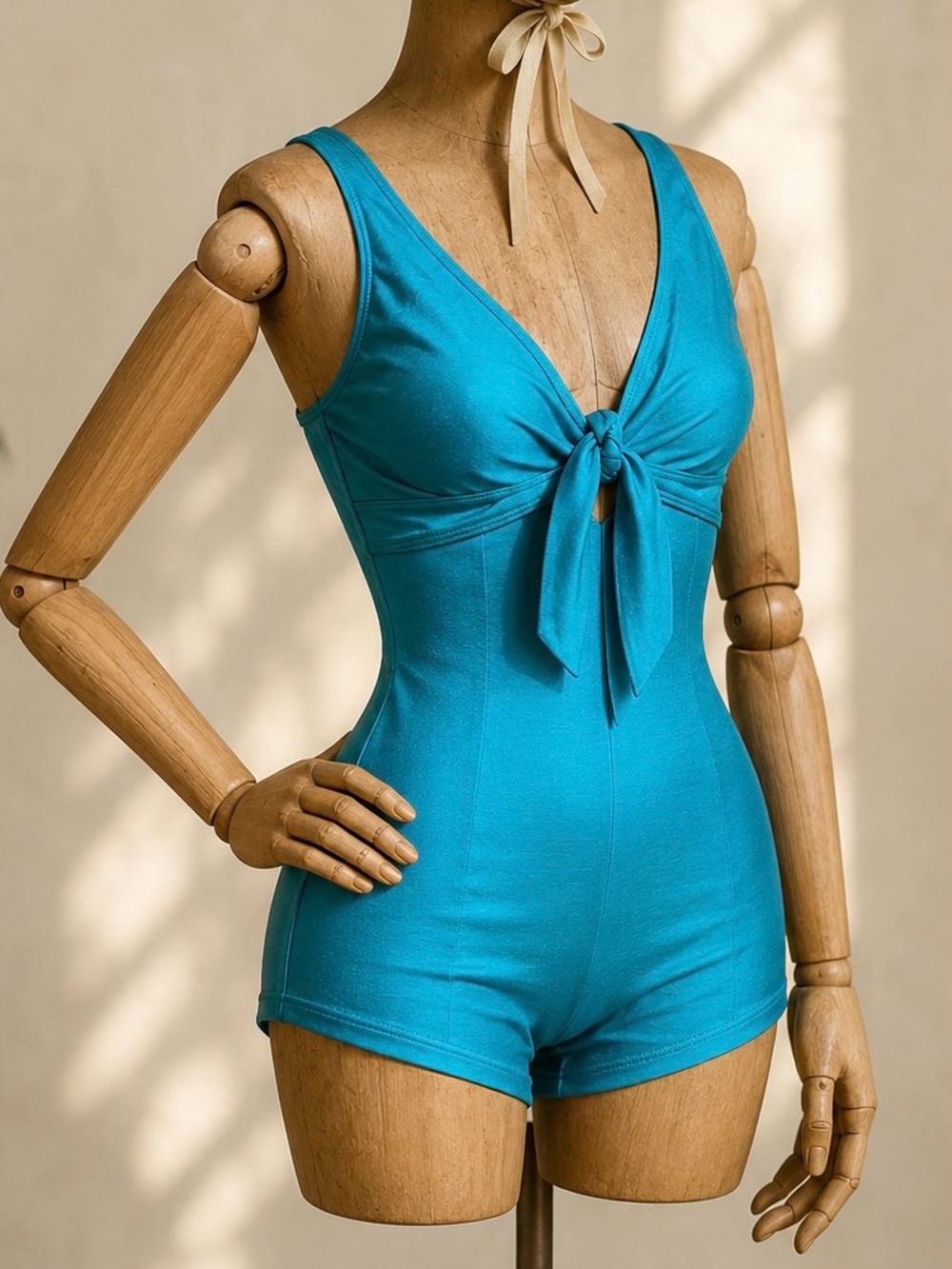 Vintage Gottex Teal Tie-Front One-Piece swimsuit